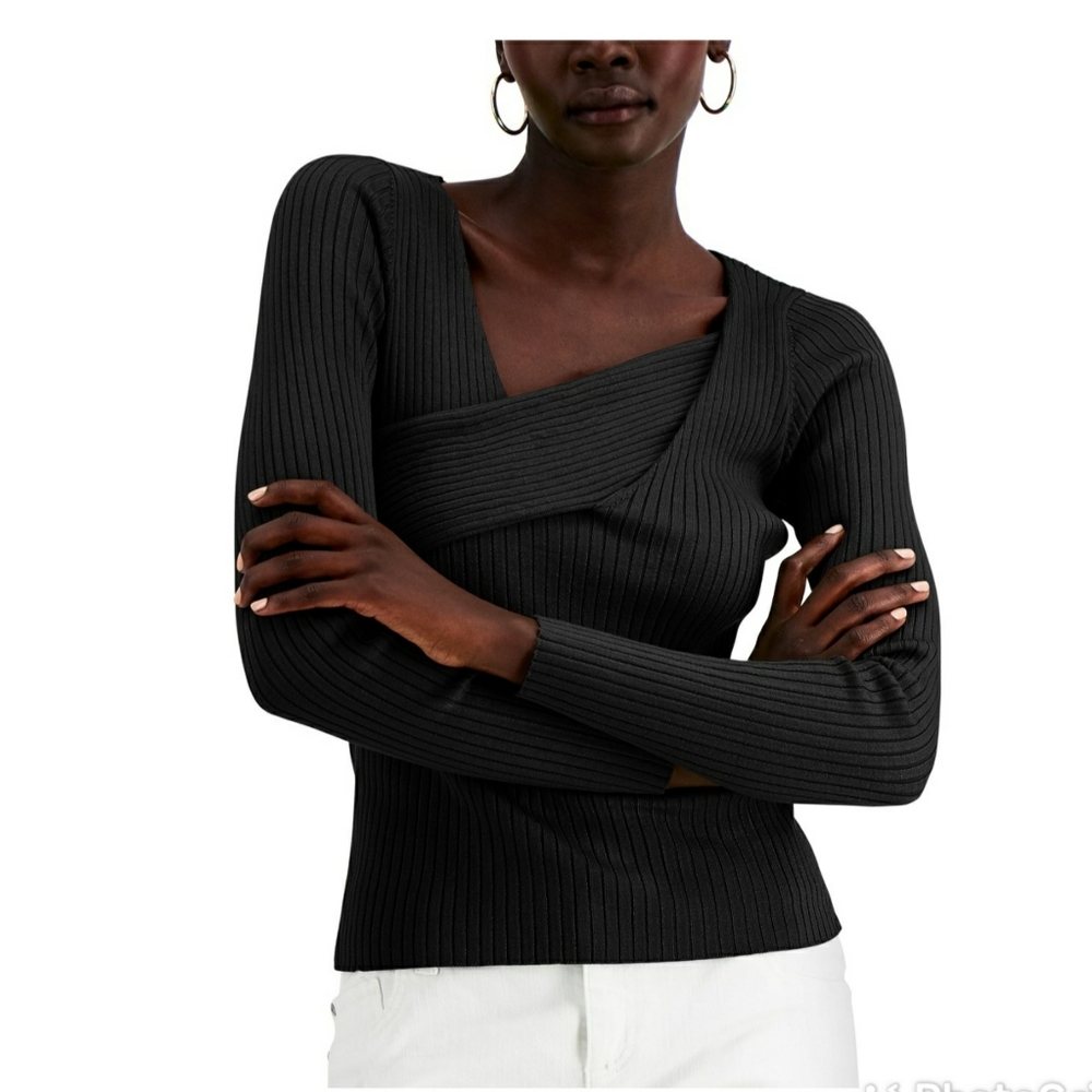 INC Asymmetrical Rib Sweater